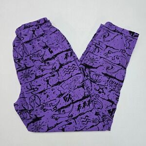 Gecko Hawaii Purple Graphic Beach Pants Mens Medium Nylon Gecko Wall GHP22 Surf